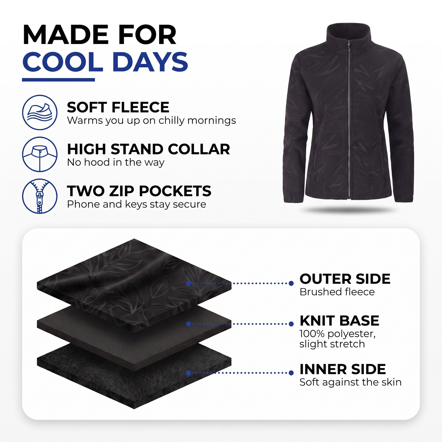 womens fleece jacket - view 4