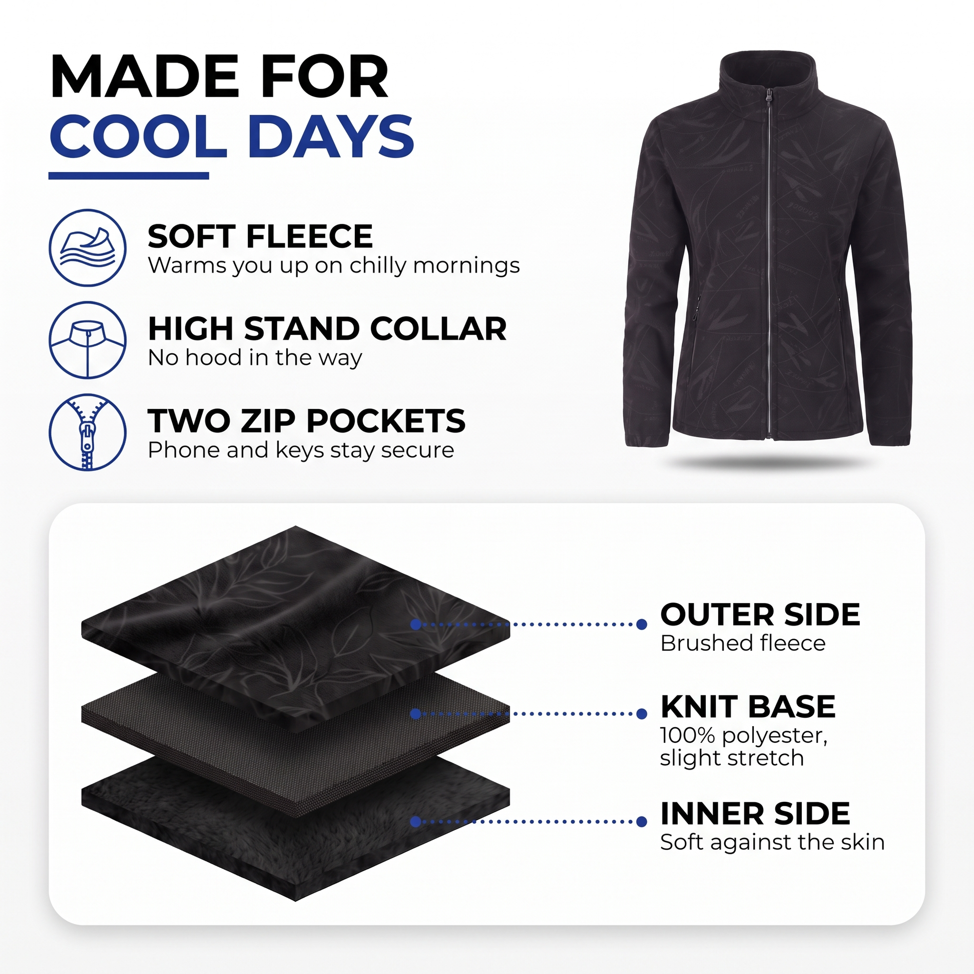 womens fleece jacket - view 4