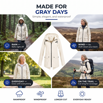 womens raincoat with hood - view 4