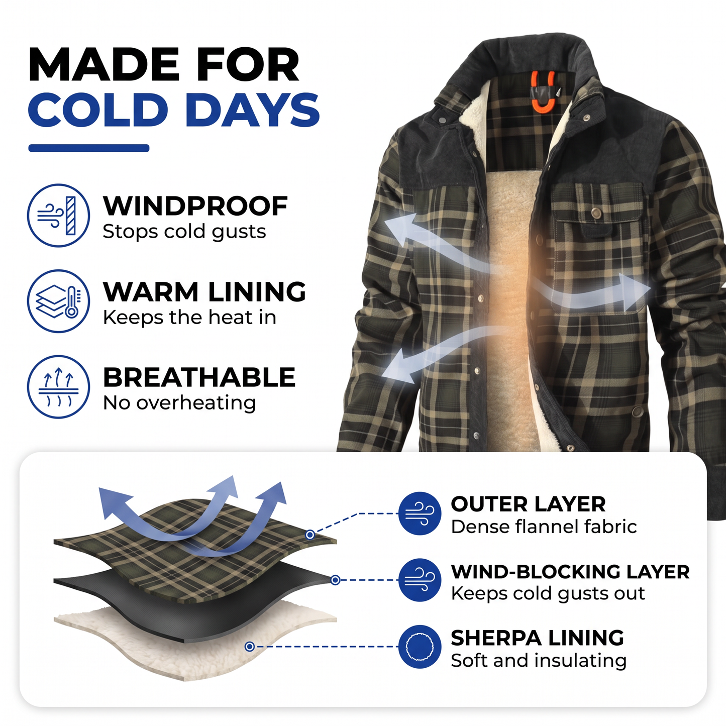 mens flannel jacket - view 3