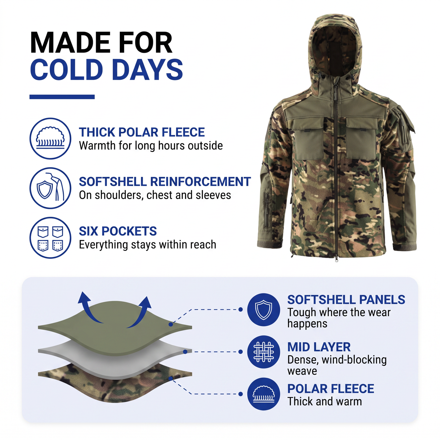 mens fleece jacket - view 2