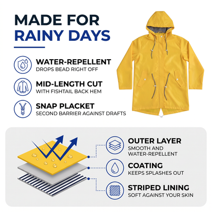 women's rain jacket with hood - view 2
