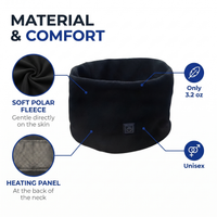 Heated Scarf Neck Warmer - 3 Heat Settings & USB-C
