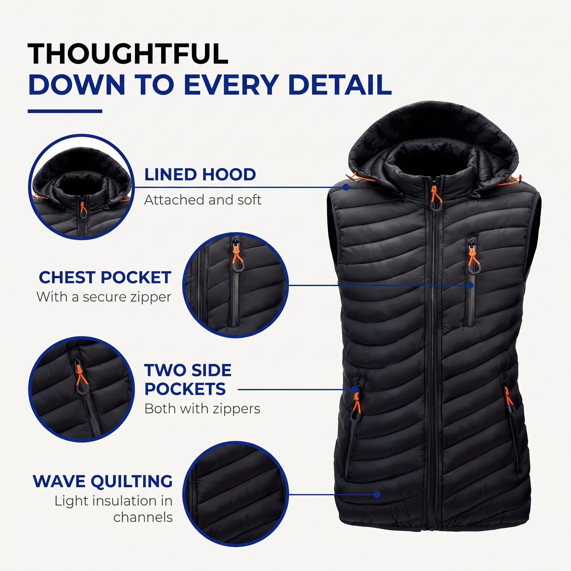 mens puffer vest - view 3