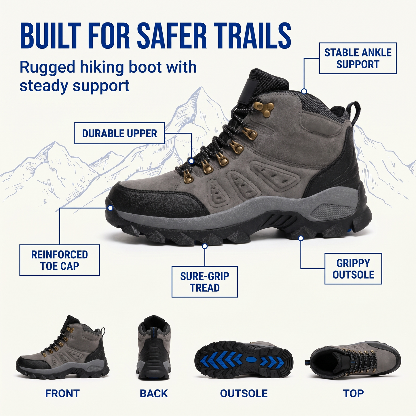 mens hiking boots - view 4