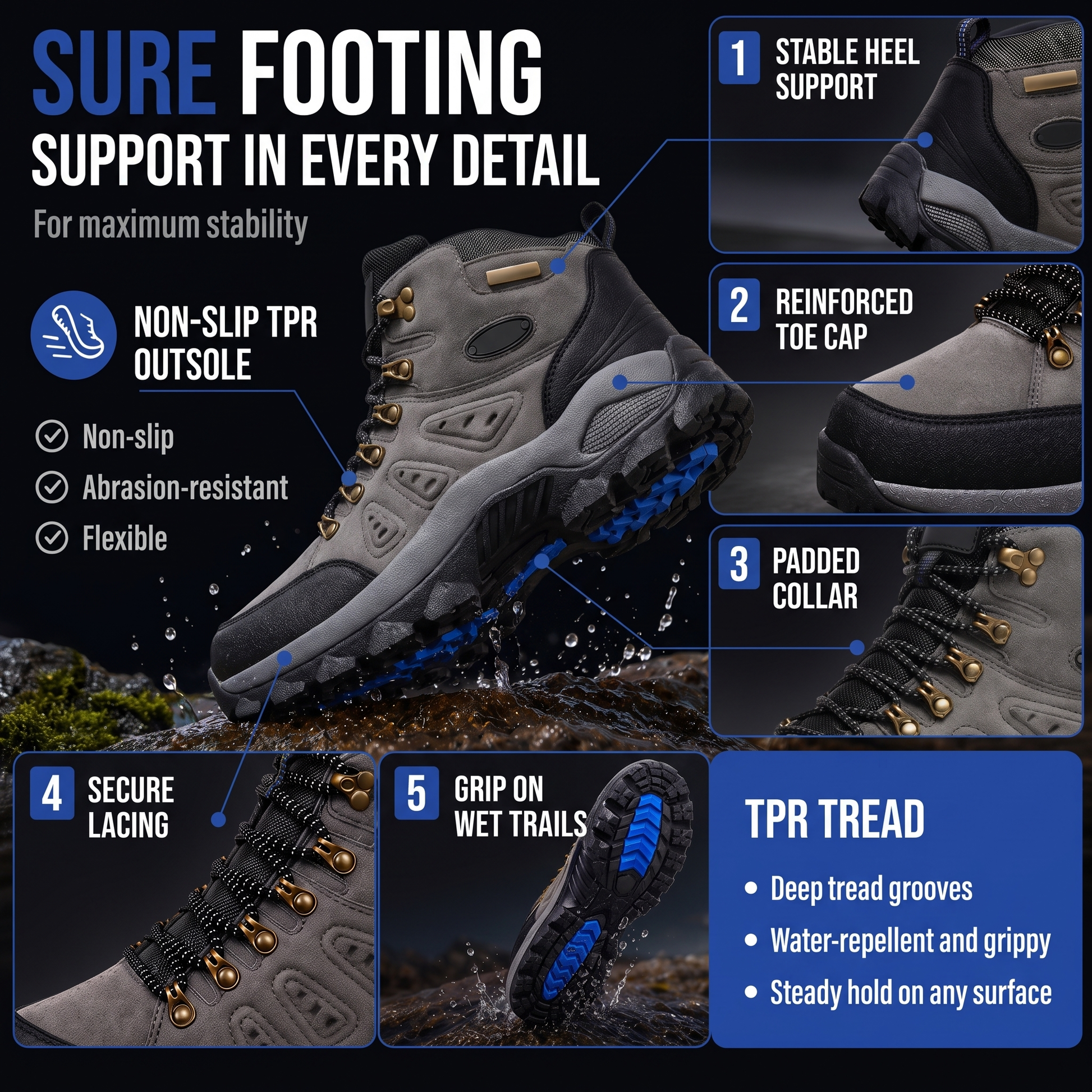 mens hiking boots - view 5