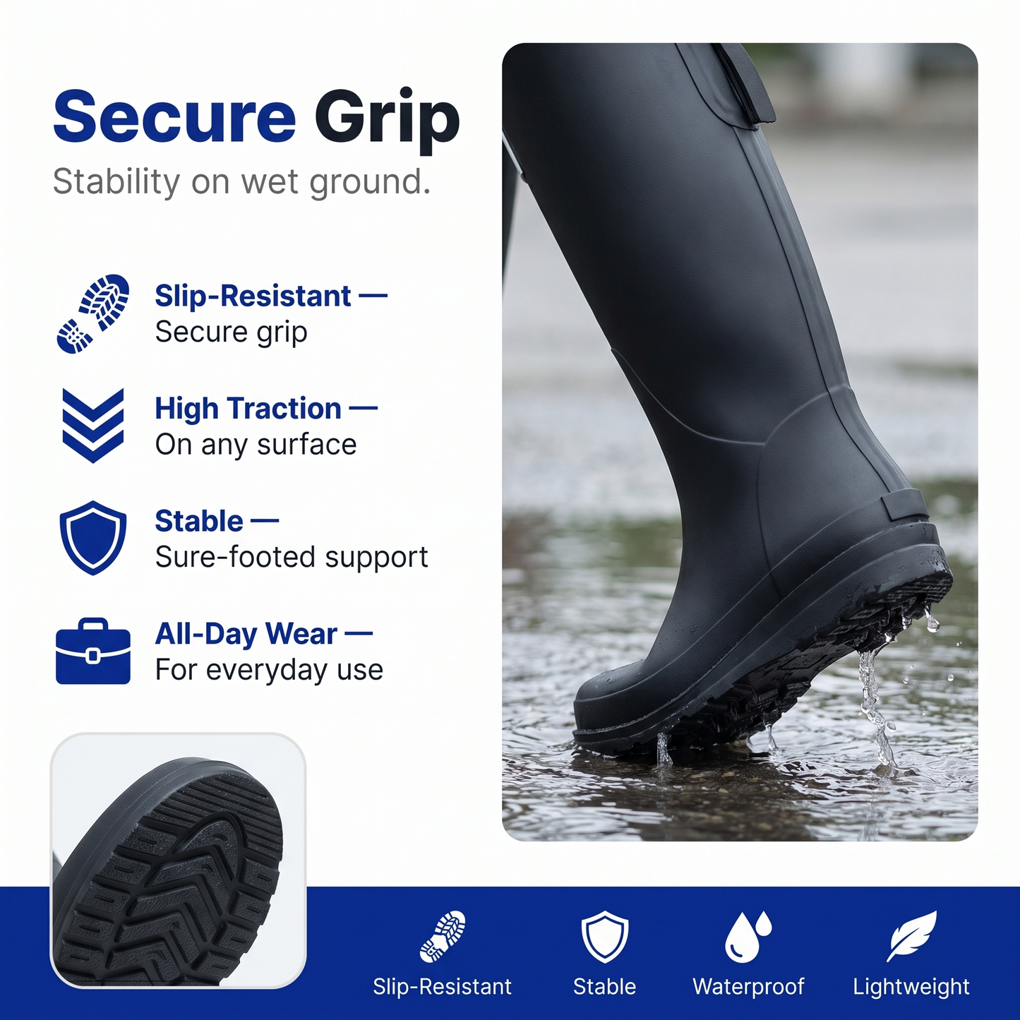 rubber rain boots womens - view 5