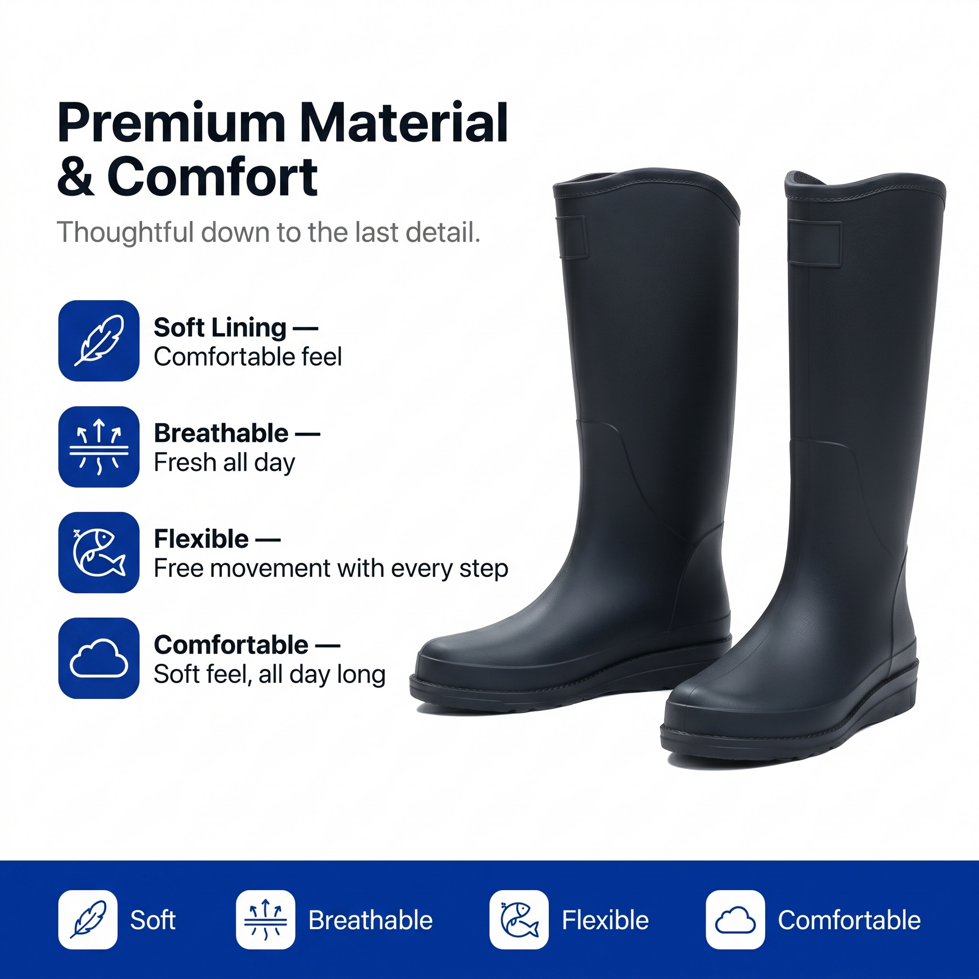rubber rain boots womens - view 6