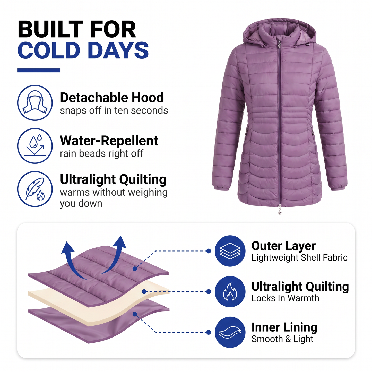 women's long puffer coat - view 2