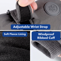 Waterproof Ski Gloves - Touchscreen & Fleece Lined - Non-Slip Grip