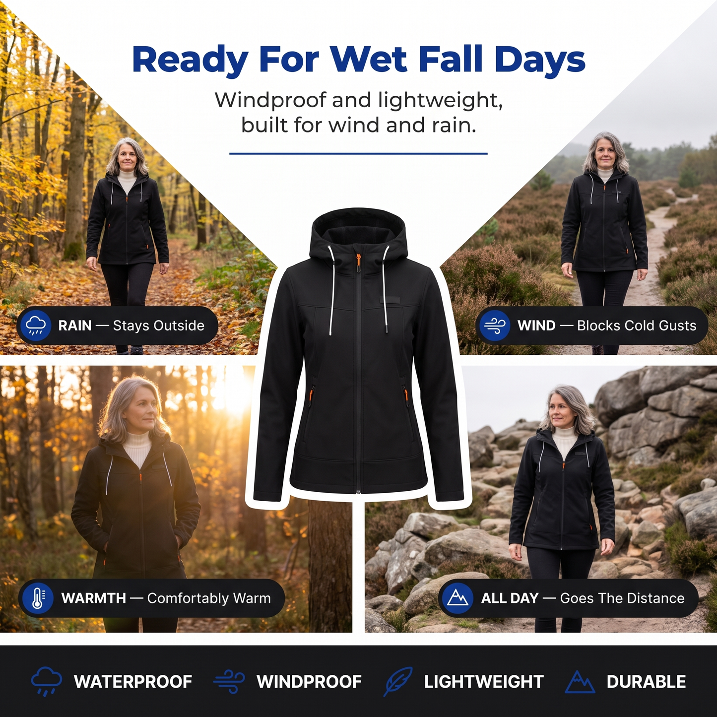 waterproof rain jacket womens - view 2