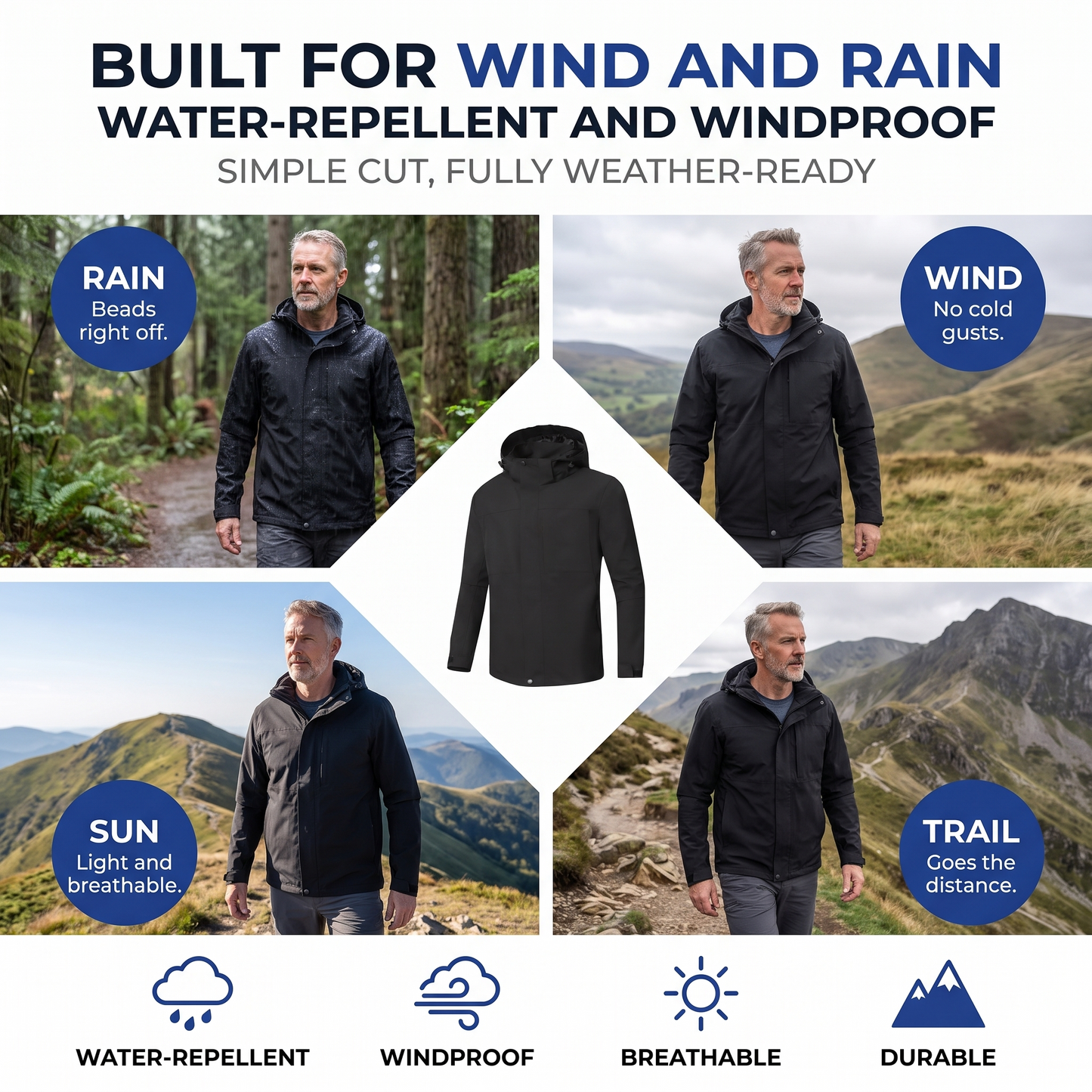 rain jacket for mens - view 4
