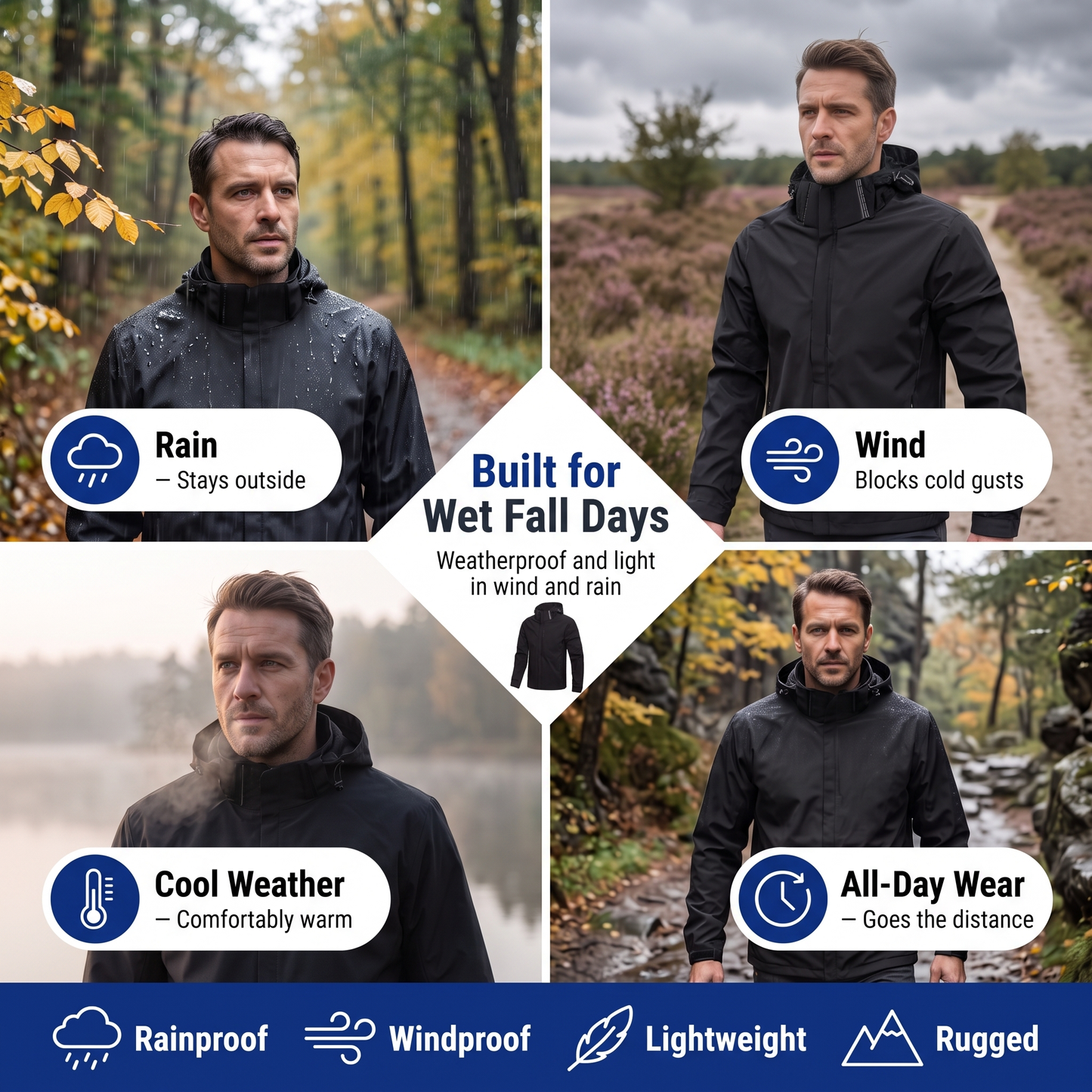 rain jacket for mens - view 4
