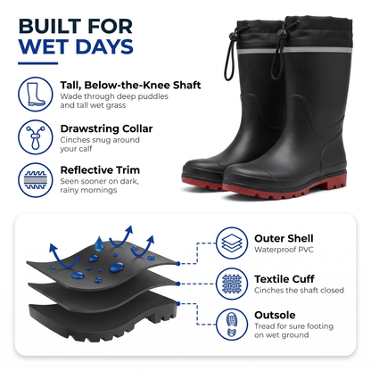 waterproof rubber boots - view 2
