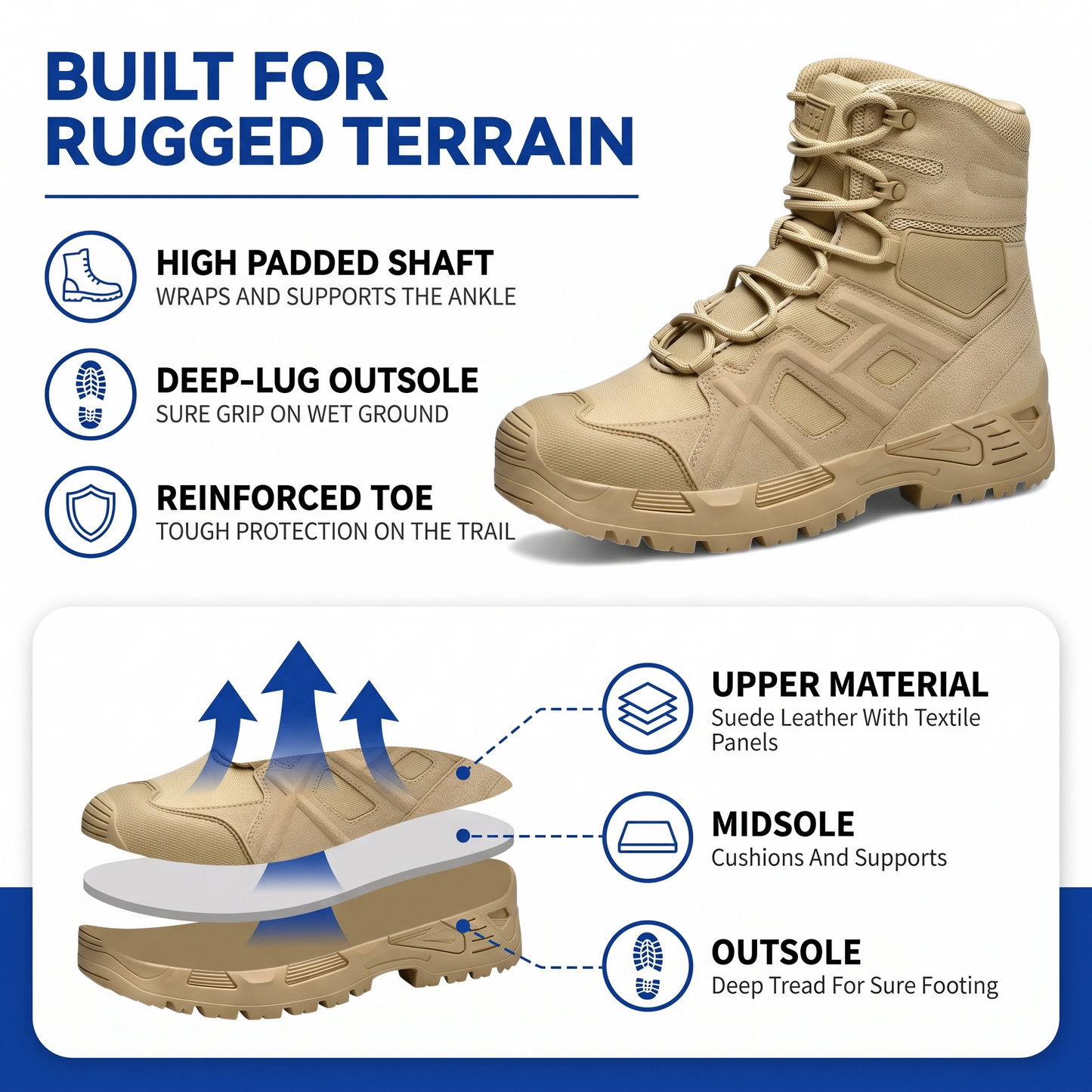 tactical boots mens - view 2