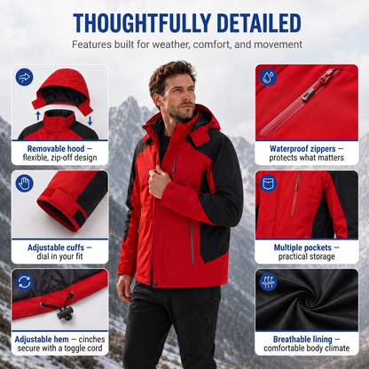 mens waterproof rain jacket - view 3