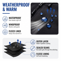 Men's Waterproof Jacket - Fleece-Lined & Windproof