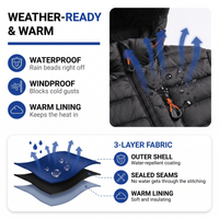 Women's Winter Jacket - Waterproof & Windproof - Removable Hood