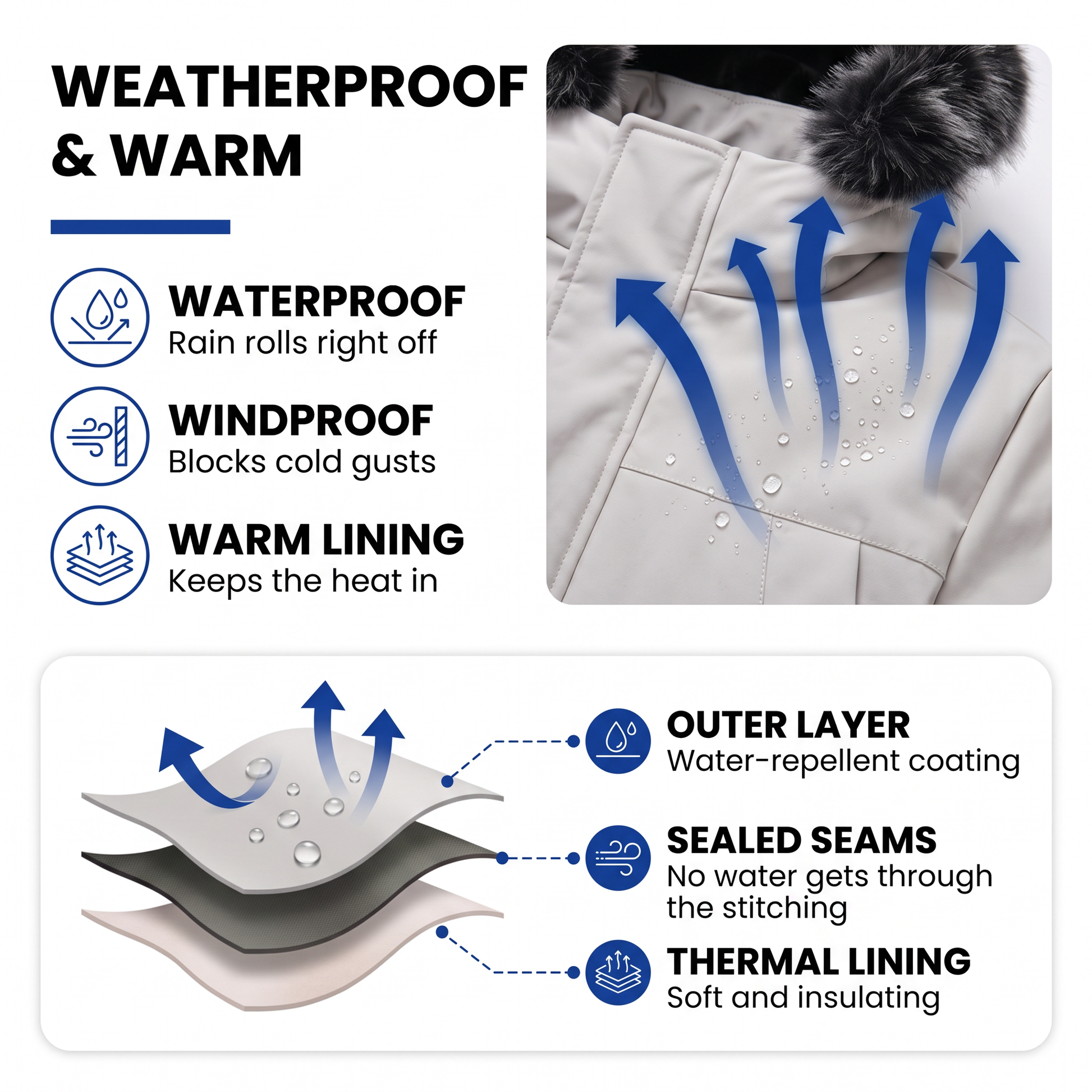 hooded winter coat mens - view 3