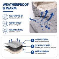 Women's Winter Coat - Waterproof & Windproof - Fleece Lined