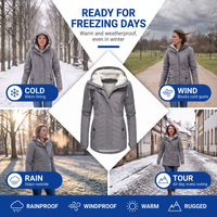 Women's Winter Coat - Waterproof & Windproof - Fleece Lined