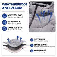Men's Winter Jacket - Waterproof & Windproof - Insulated Hood