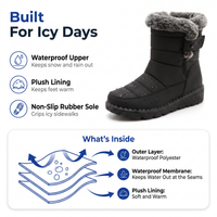 Women's Winter Boots - Waterproof & Warm Lined - Non-Slip