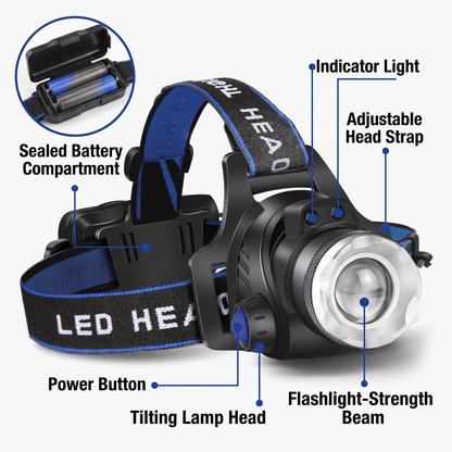 rechargeable headlamp - view 3