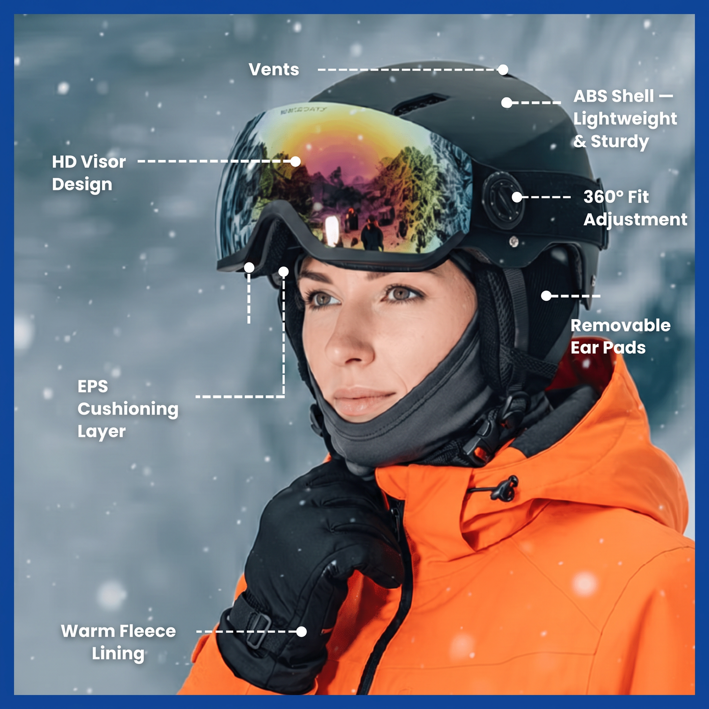 ski helmet with visor - view 4