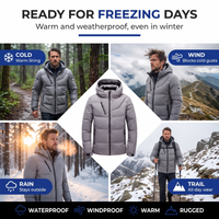 Men's Winter Jacket - Waterproof & Windproof - Insulated Hood