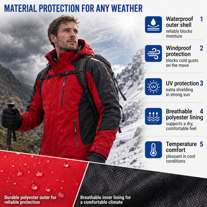 mens waterproof rain jacket - view 4