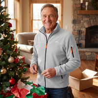 Men's Fleece Jacket – Gift for Dad – Windproof Full Zip