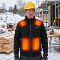Men's Heated Work Jacket – 8 Heat Zones – Water-Repellent & Windproof