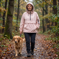 Women's Rain Anorak for Dog Walks – Big Front Pocket