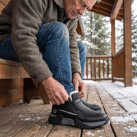 Winter Boots for Older Men – Side Zip, Fleece Lined