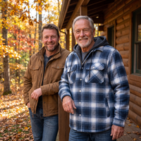 Men's Flannel Jacket – Gift for Dad – Quilted & Hooded