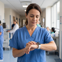 Women's Smart Watch for Nurses – Up to 7-Day Battery – Water Resistant