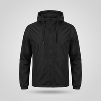 Men's Rain Jacket - Lightweight & Packable - Windproof with Hood