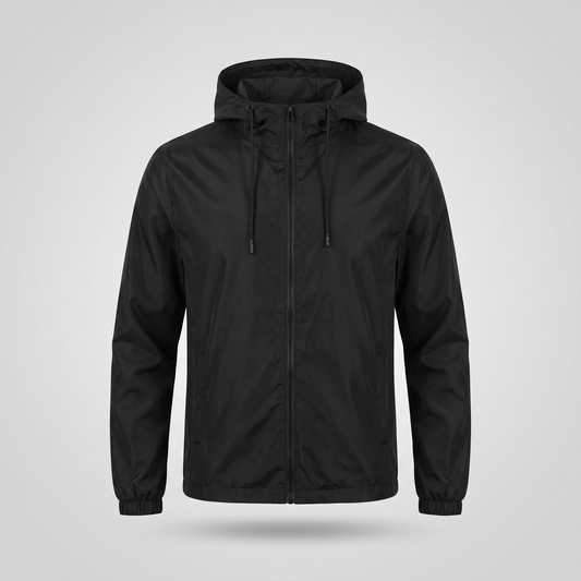 Men's Rain Jacket - Lightweight & Packable - Windproof with Hood