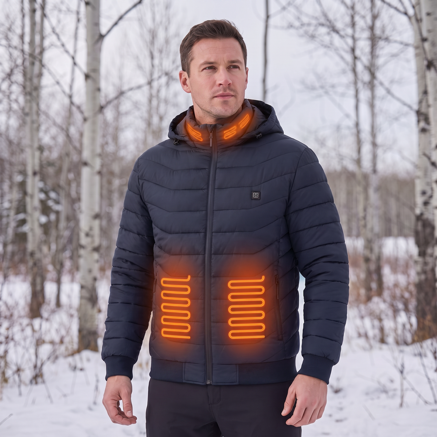 Heated Jacket for Men & Women - 9 Heat Zones - Waterproof & USB Powered