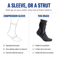 Ankle Brace - Adjustable Foot Drop Support - Low-Profile Fit
