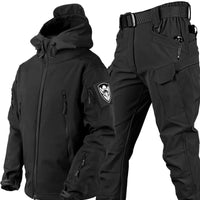 Tactical Jacket and Pants Set - Adjustable Hood - Belt Included