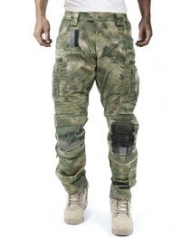 Army Pants for Men - Tapered Military Cargo Pants - Knee Pads & Camo