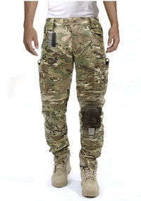 Army Pants for Men - Tapered Military Cargo Pants - Knee Pads & Camo
