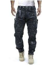 Army Pants for Men - Tapered Military Cargo Pants - Knee Pads & Camo