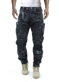 Army Pants for Men - Tapered Military Cargo Pants - Knee Pads & Camo