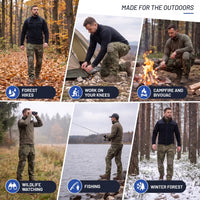 Men's Tactical Pants - Built-In Knee Pads - Camo Cargo Pants