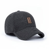 Men's Winter Cap - Baseball Cap with Ear Flaps - Wool Blend
