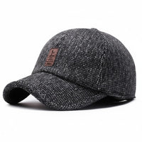 Men's Winter Cap - Baseball Cap with Ear Flaps - Wool Blend