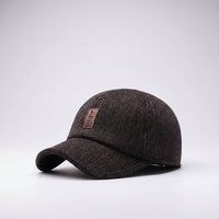 Men's Winter Cap - Baseball Cap with Ear Flaps - Wool Blend